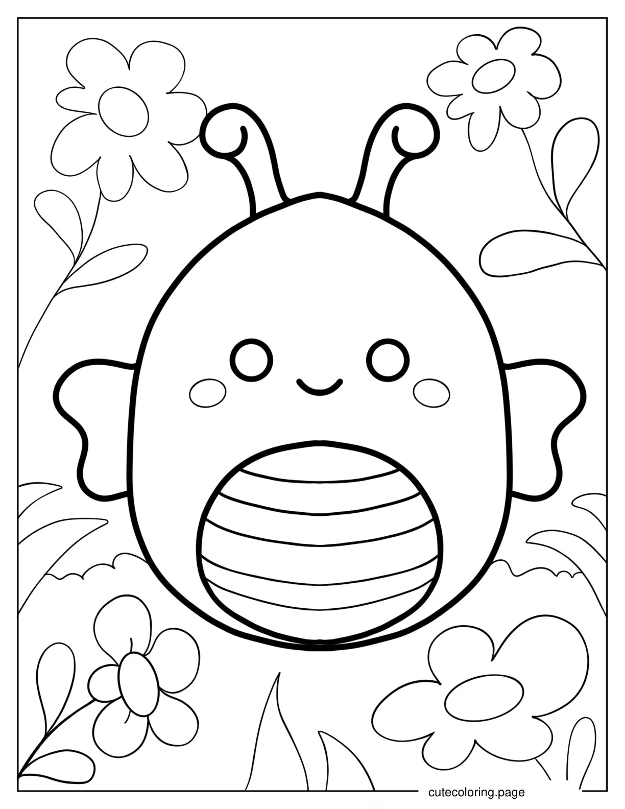 Sunny The Bee Squishmallow coloring page