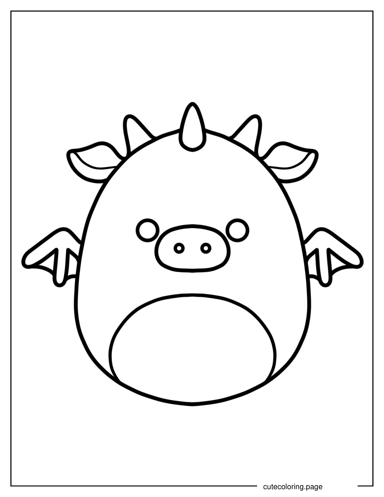 Tatiana The Dragon Squishmallow coloring page