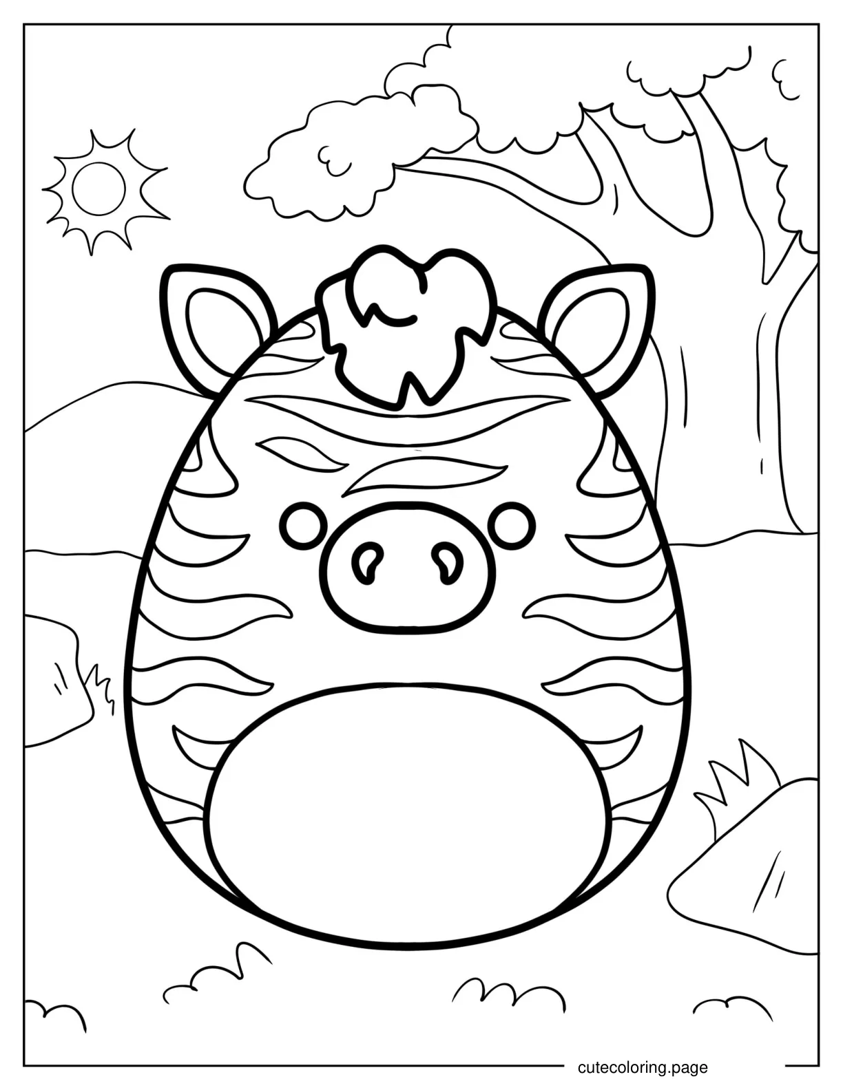 Tracey The Zebra squishmallow coloring page