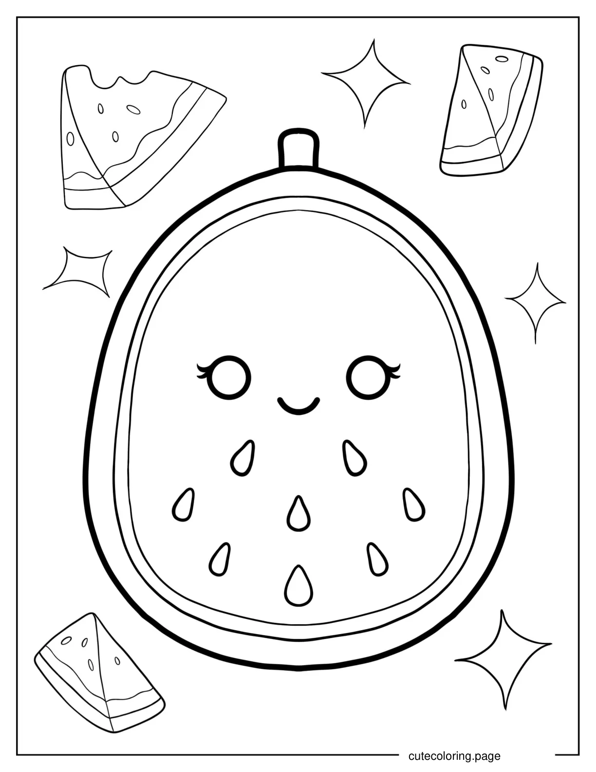 Wanda The Watermelon Squishmallow coloring page