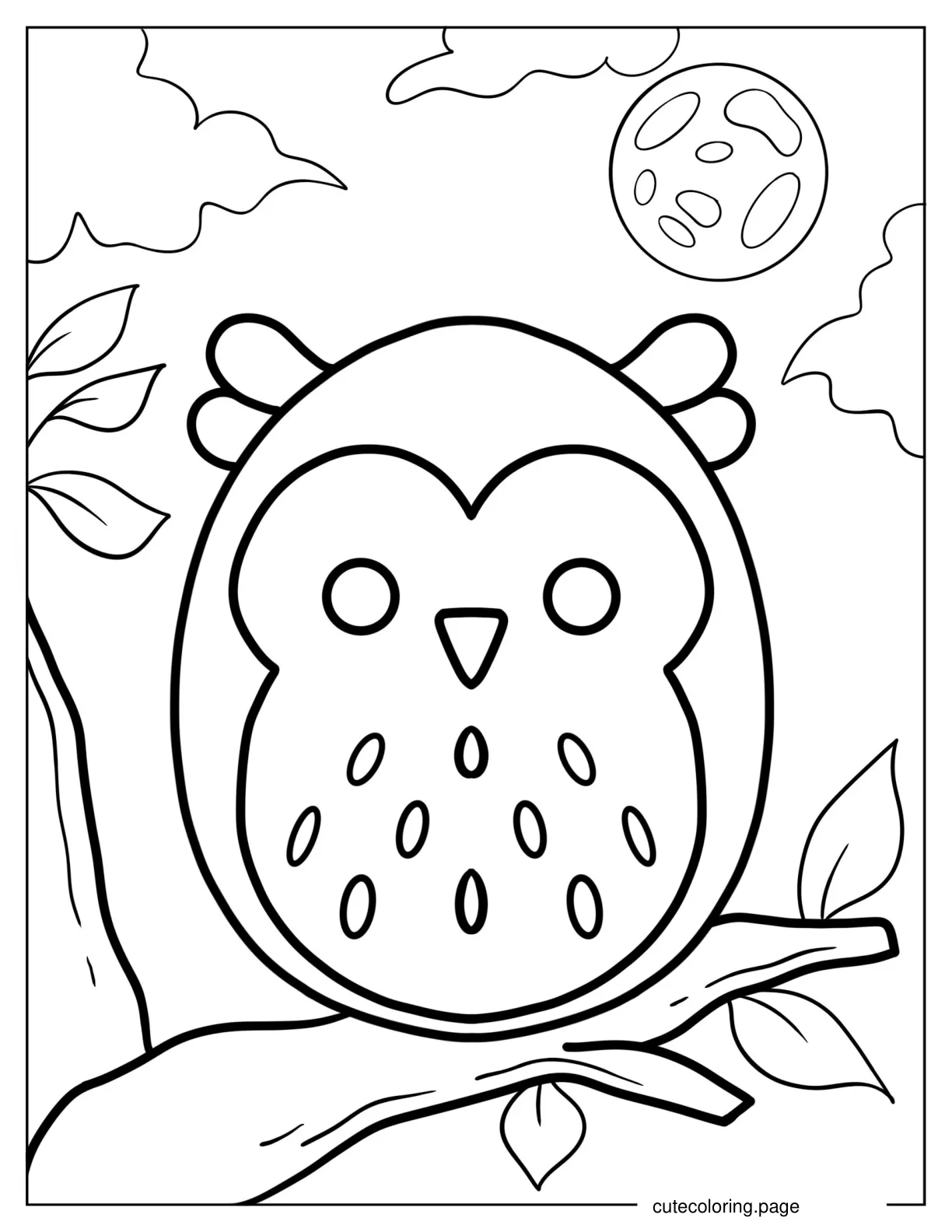 Winston The Owl Squishmallow coloring page