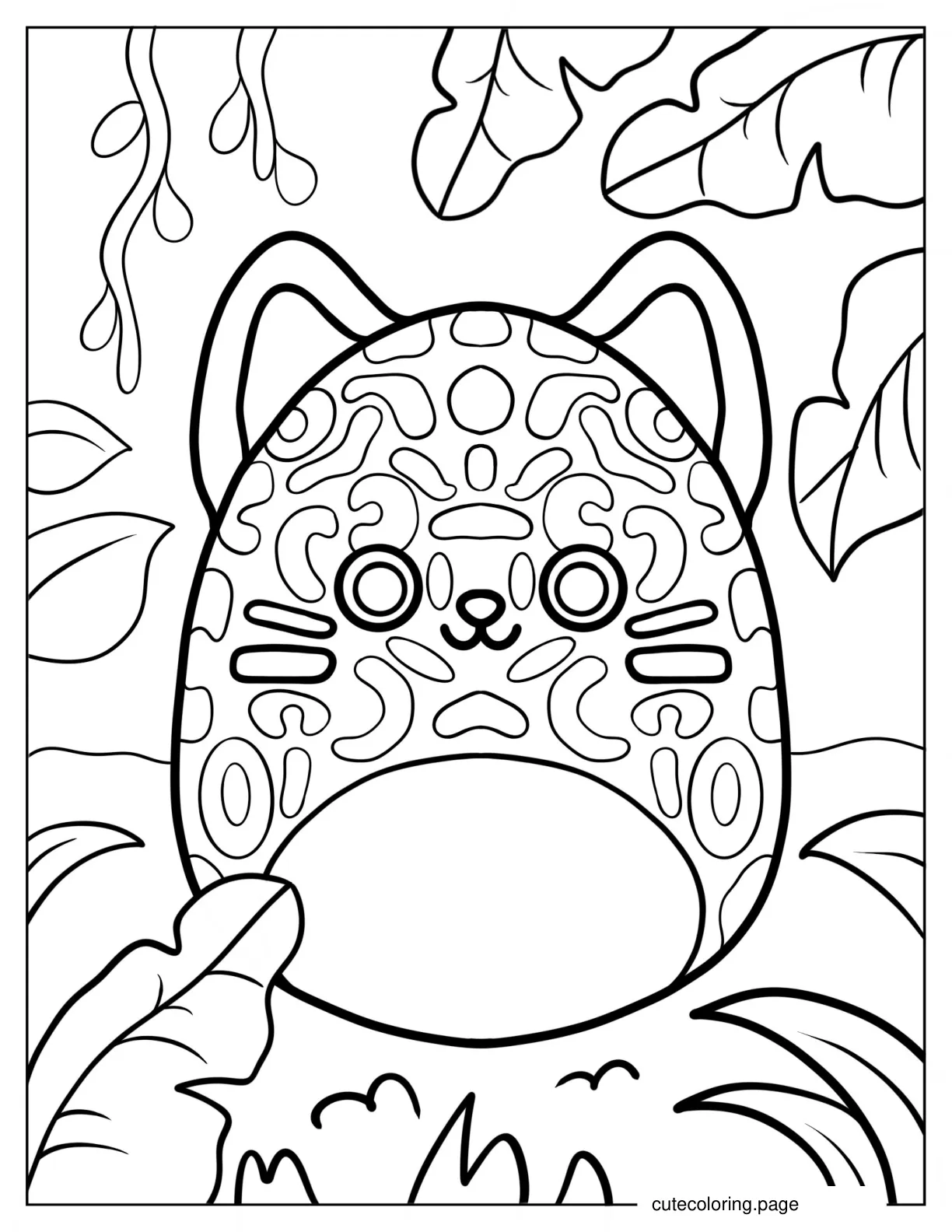 Xiomara The Leopard Squishmallow coloring page