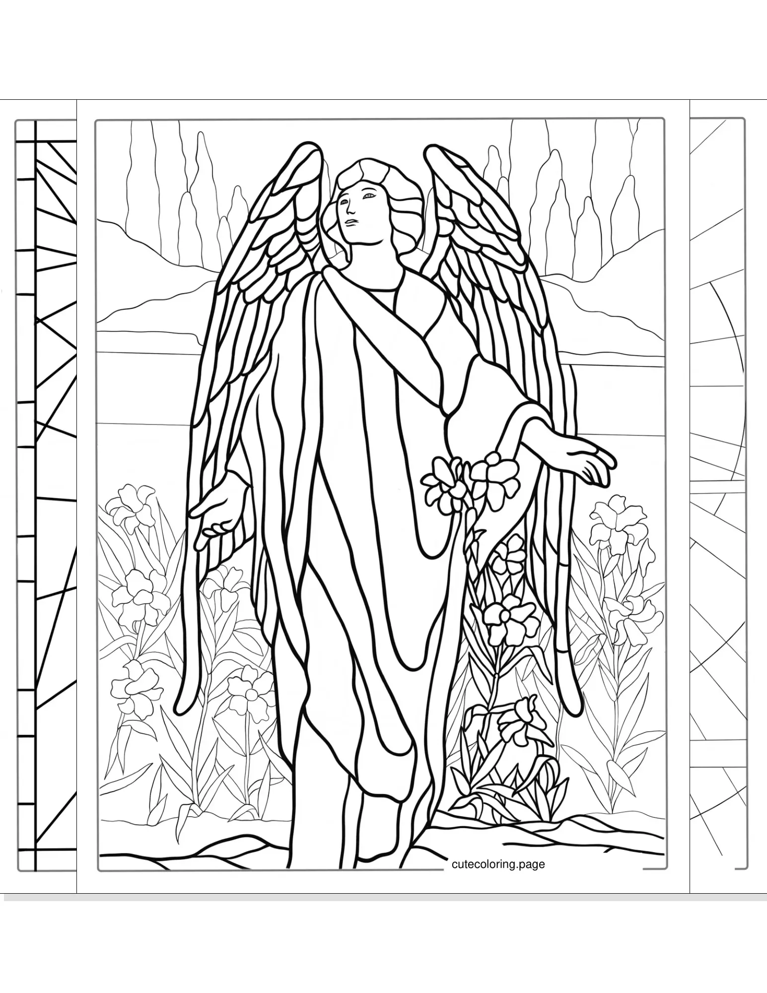 stained glass coloring pages coloring page