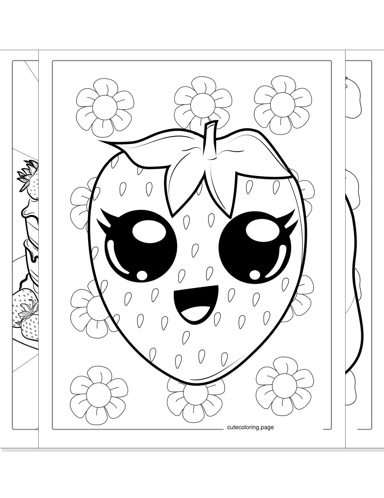 strawberry coloring pages coloring page