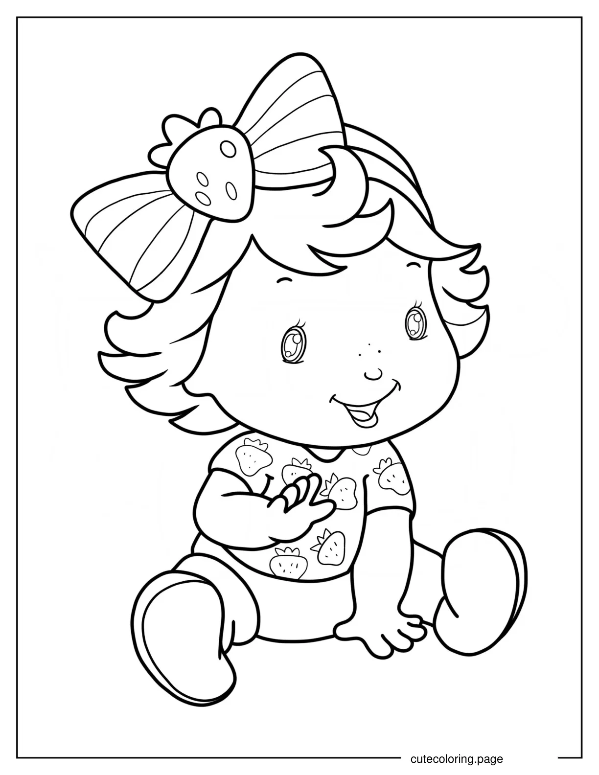 Baby Strawberry Shortcake Coloring Sheet For Kids coloring page