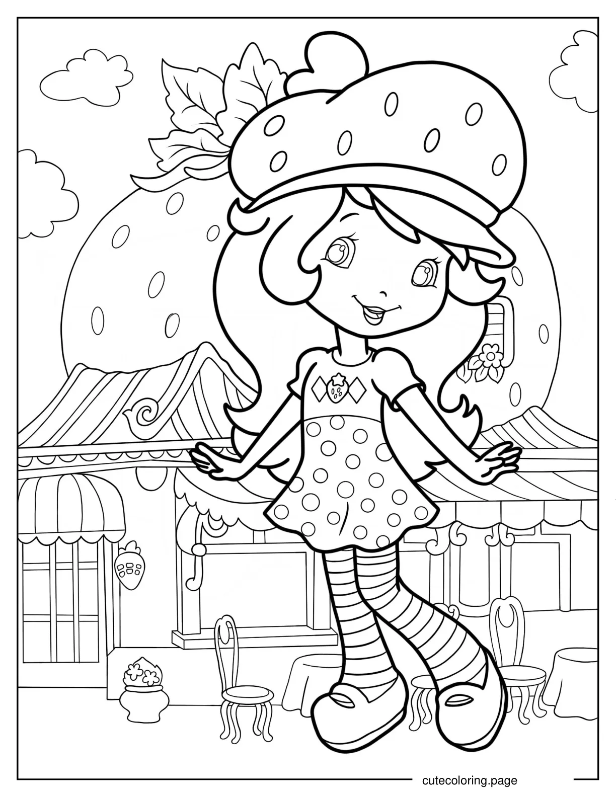 Detailed Strawberry Shortcake Coloring Sheet coloring page