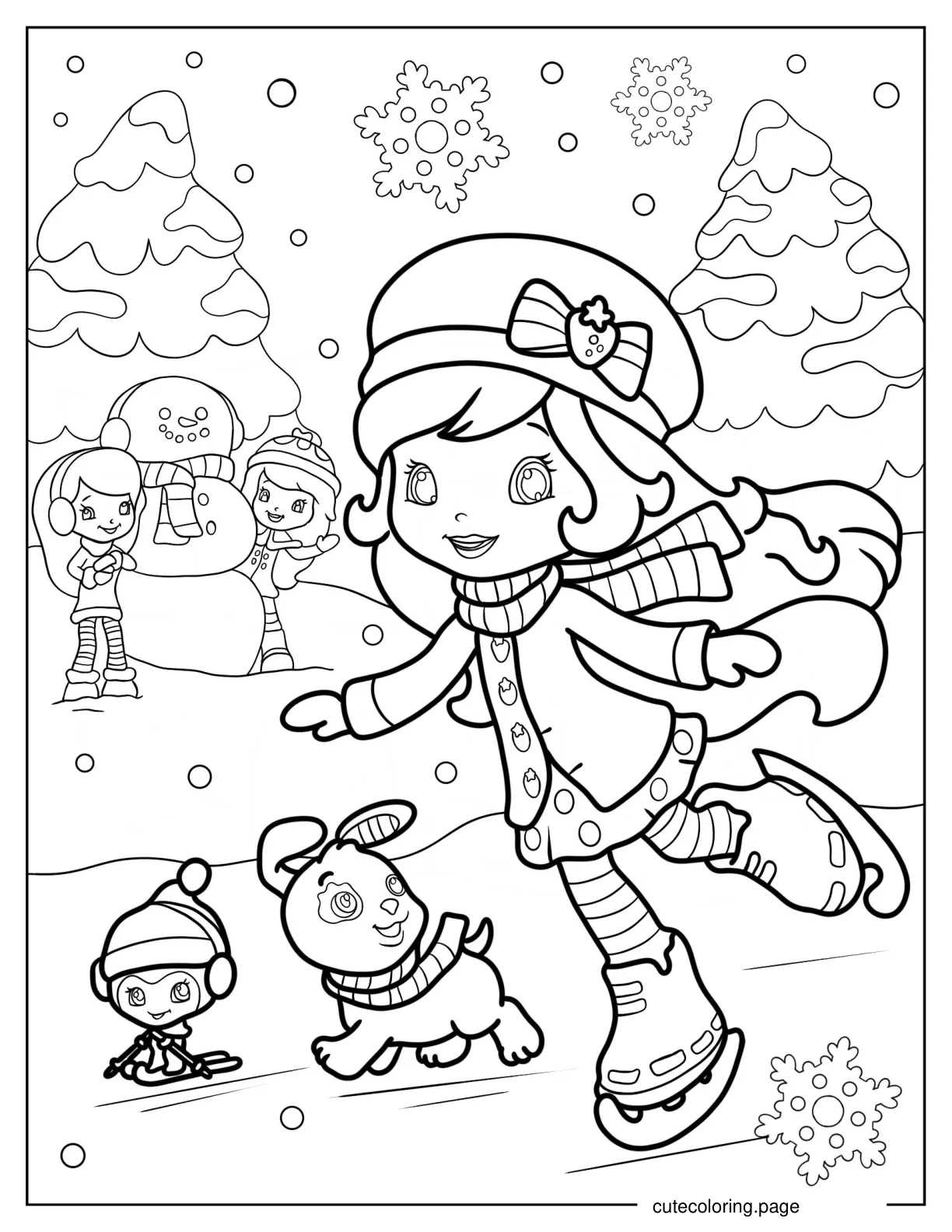 Lemon Meringue Ice Skating Coloring Page coloring page