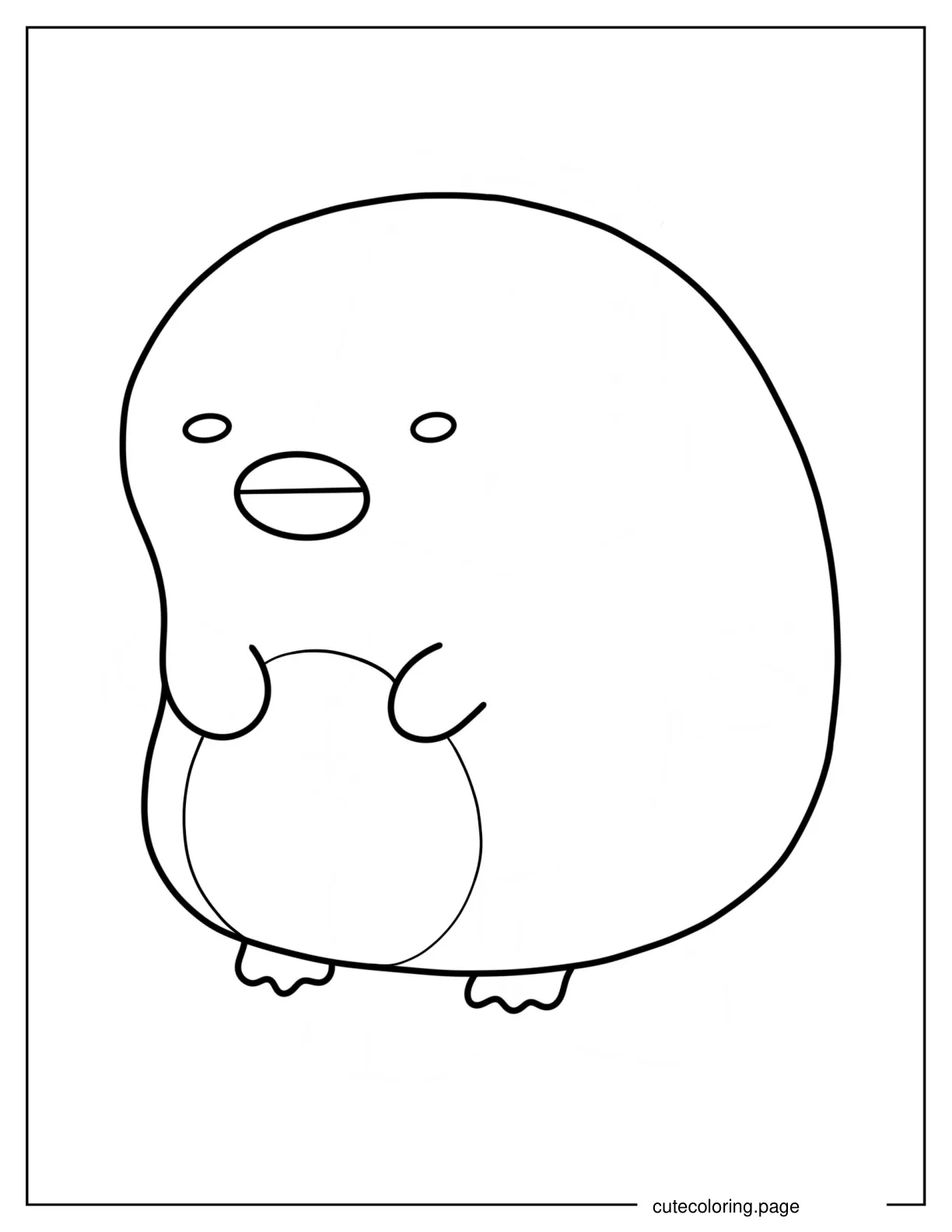 Sumikko Gurashi Penguin Coloring Page coloring page