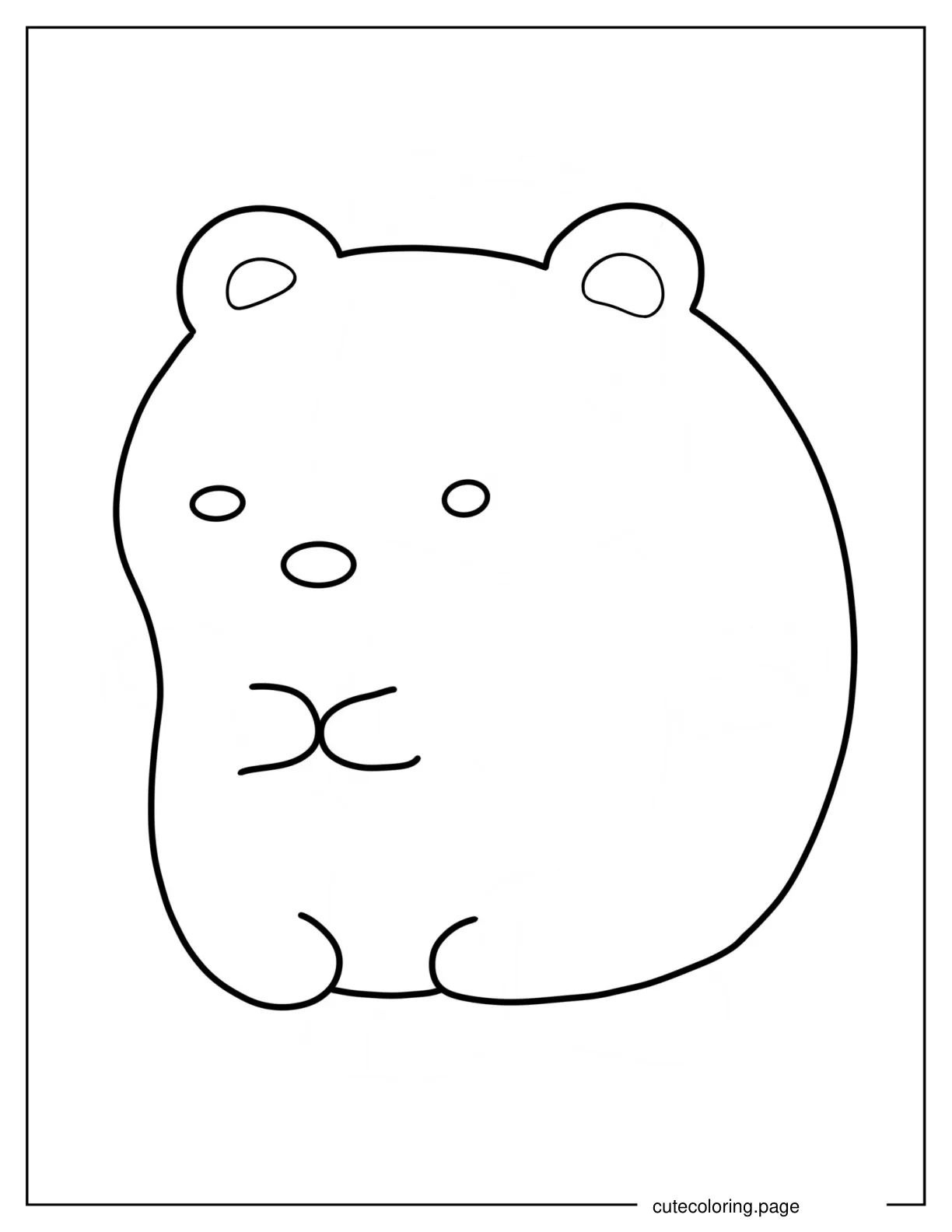 Sumikko Gurashi Shirokuma Coloring Page For Kids coloring page