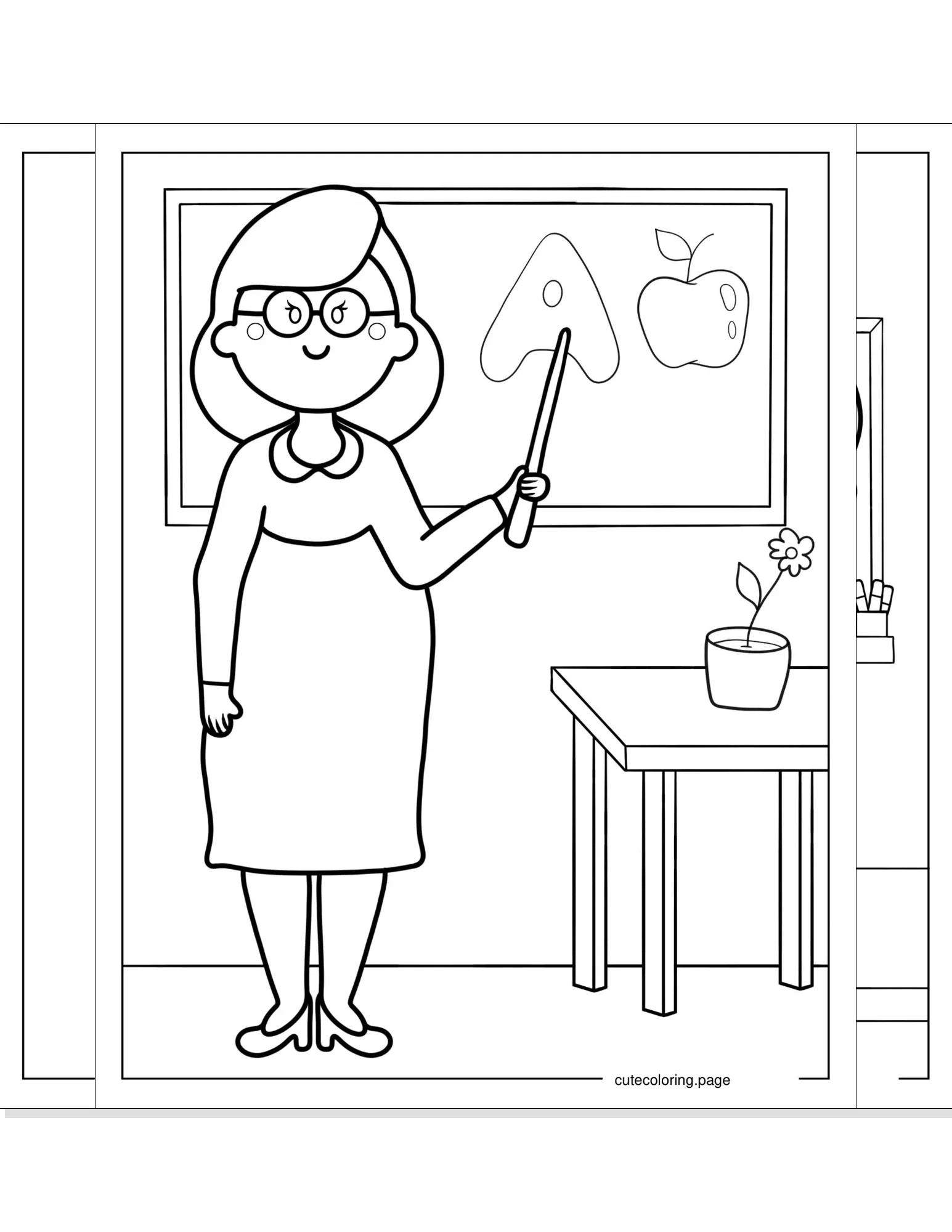 teacher coloring pages coloring page