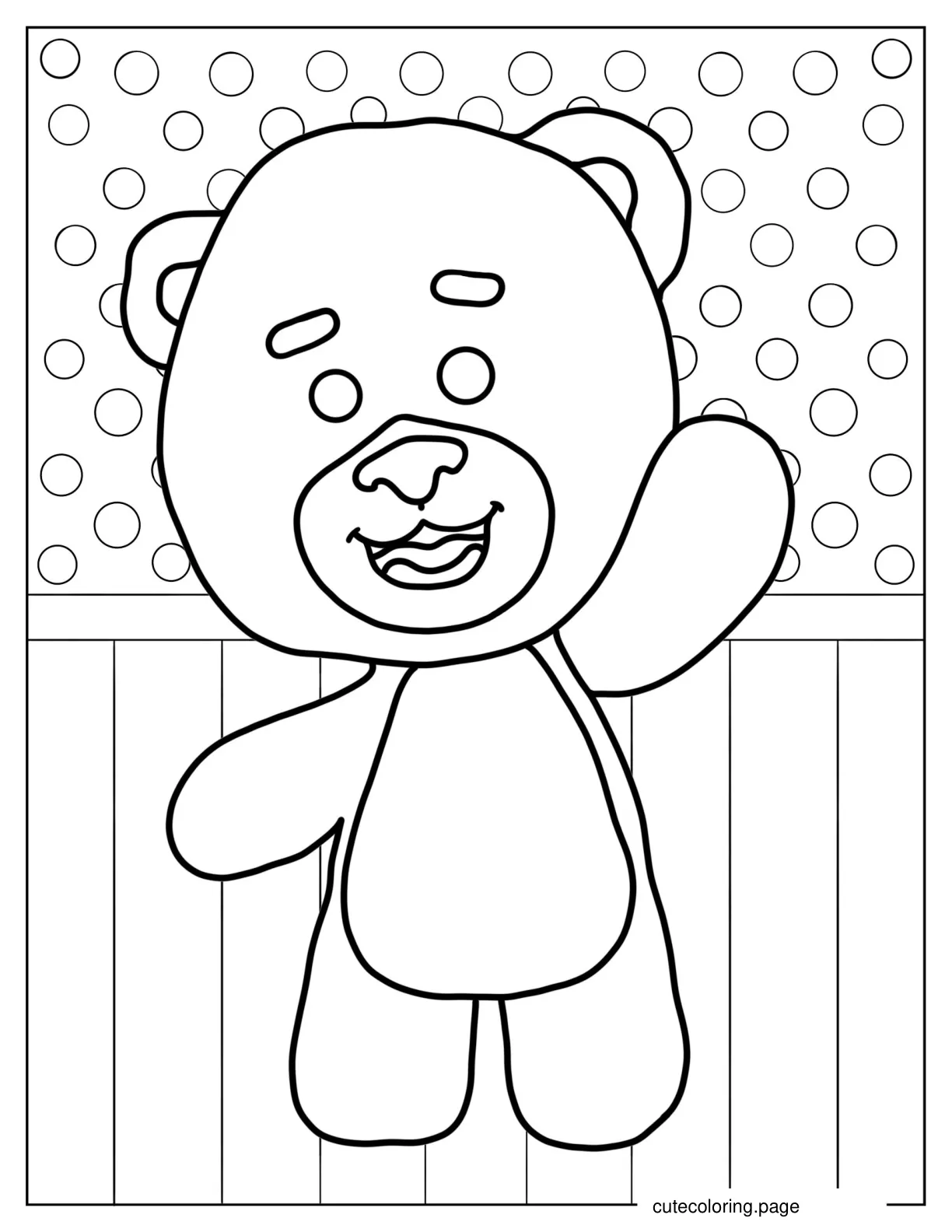 Easy Outline Of a Teddy Bear To Color coloring page