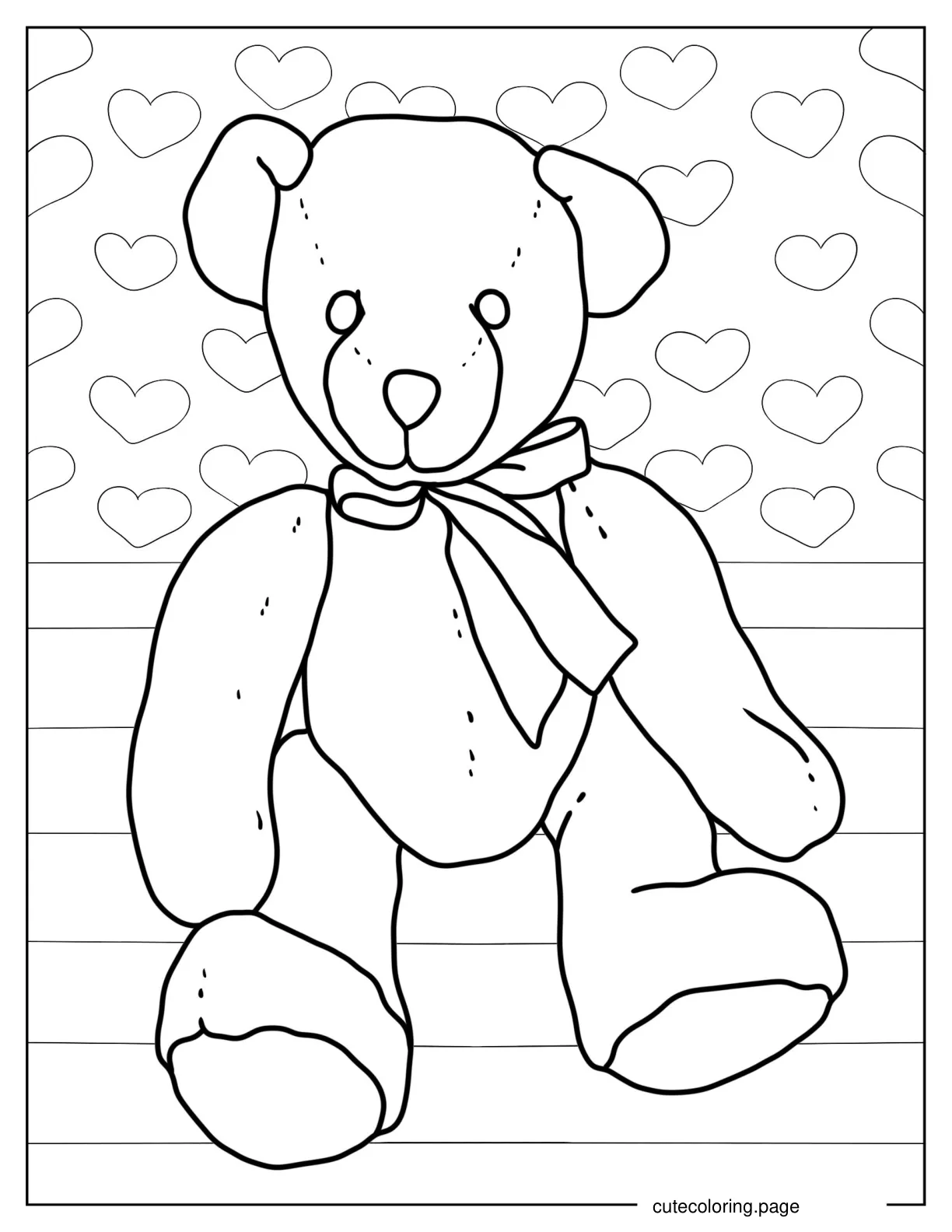 Vintage Style Teddy Bear coloring page