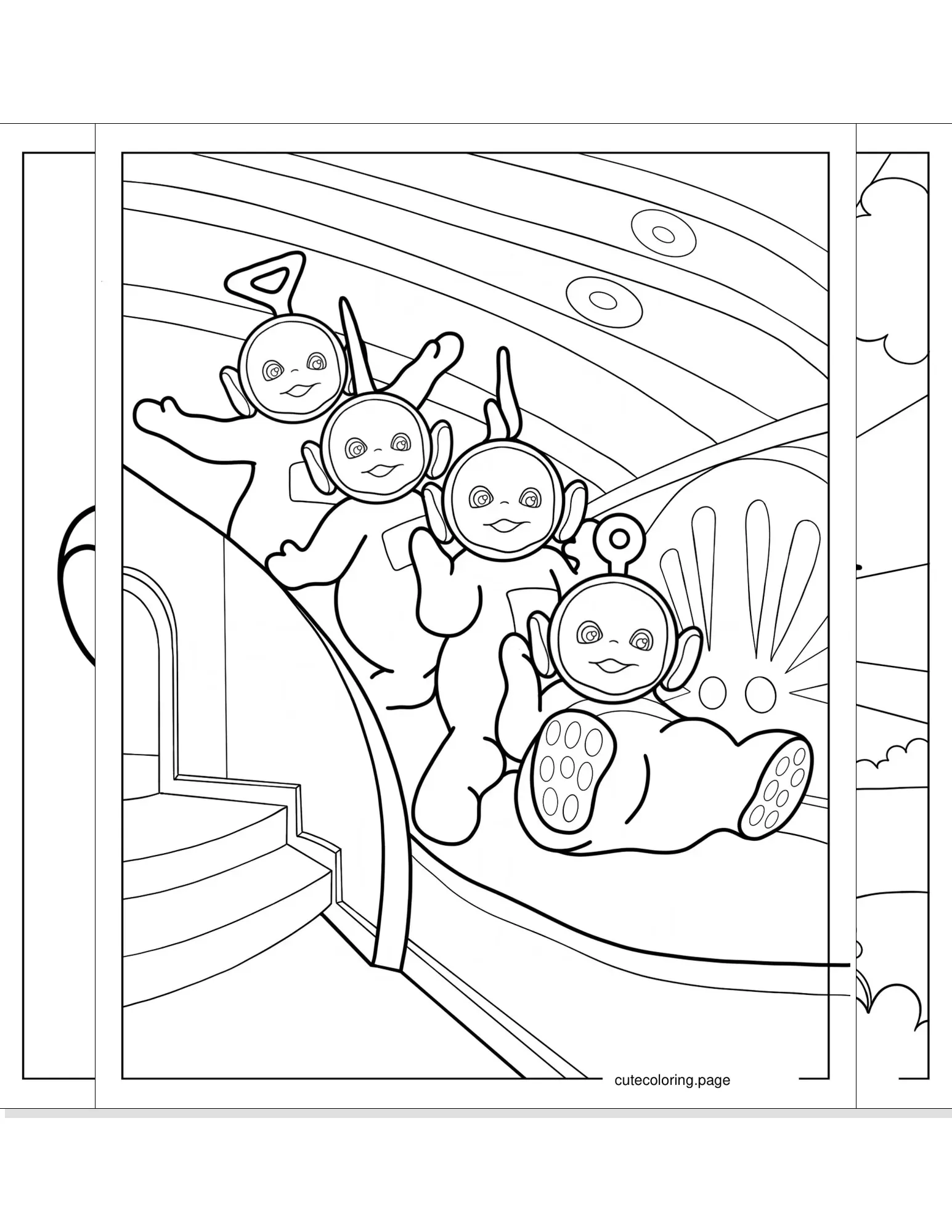 teletubbies coloring pages coloring page