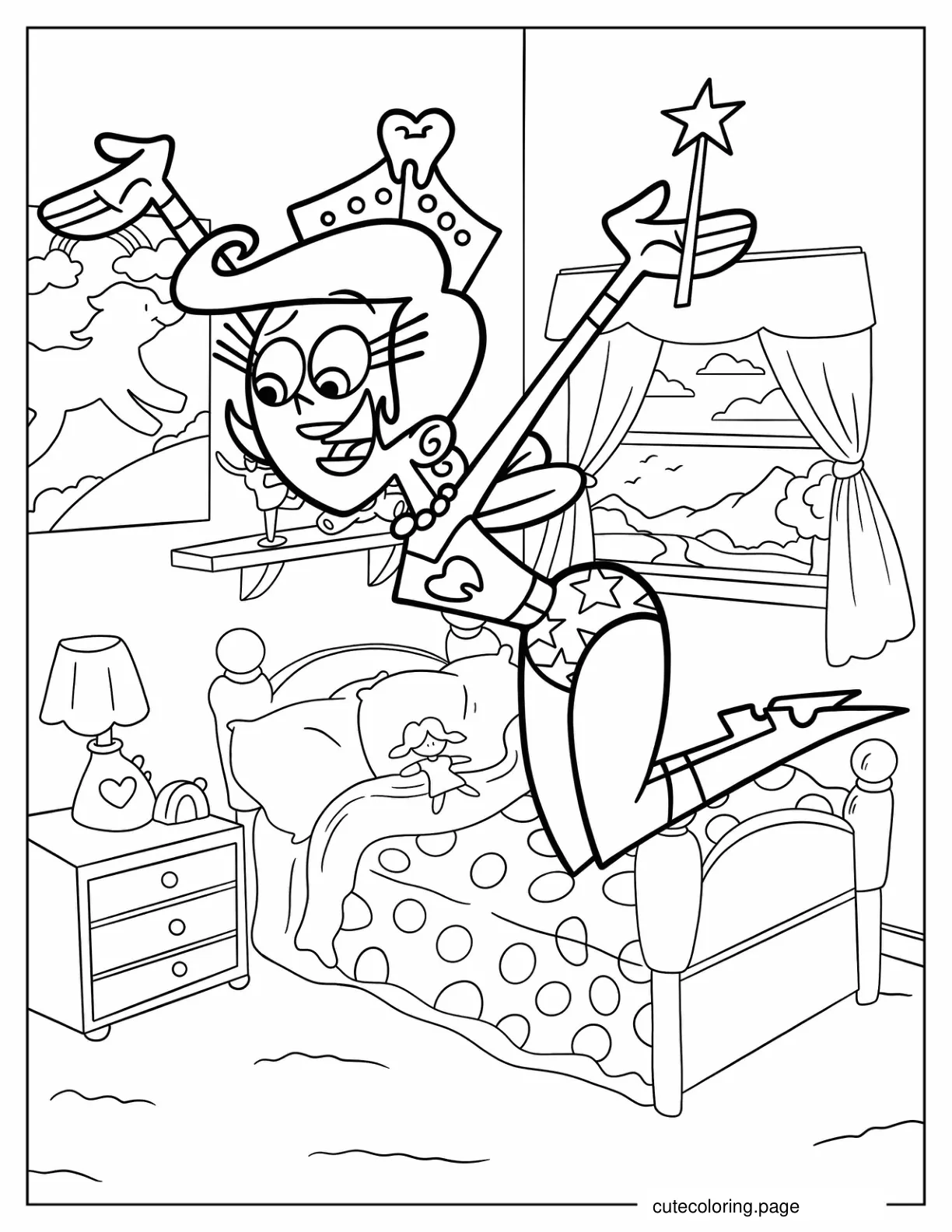 Odd Parents Tooth Fairy coloring page