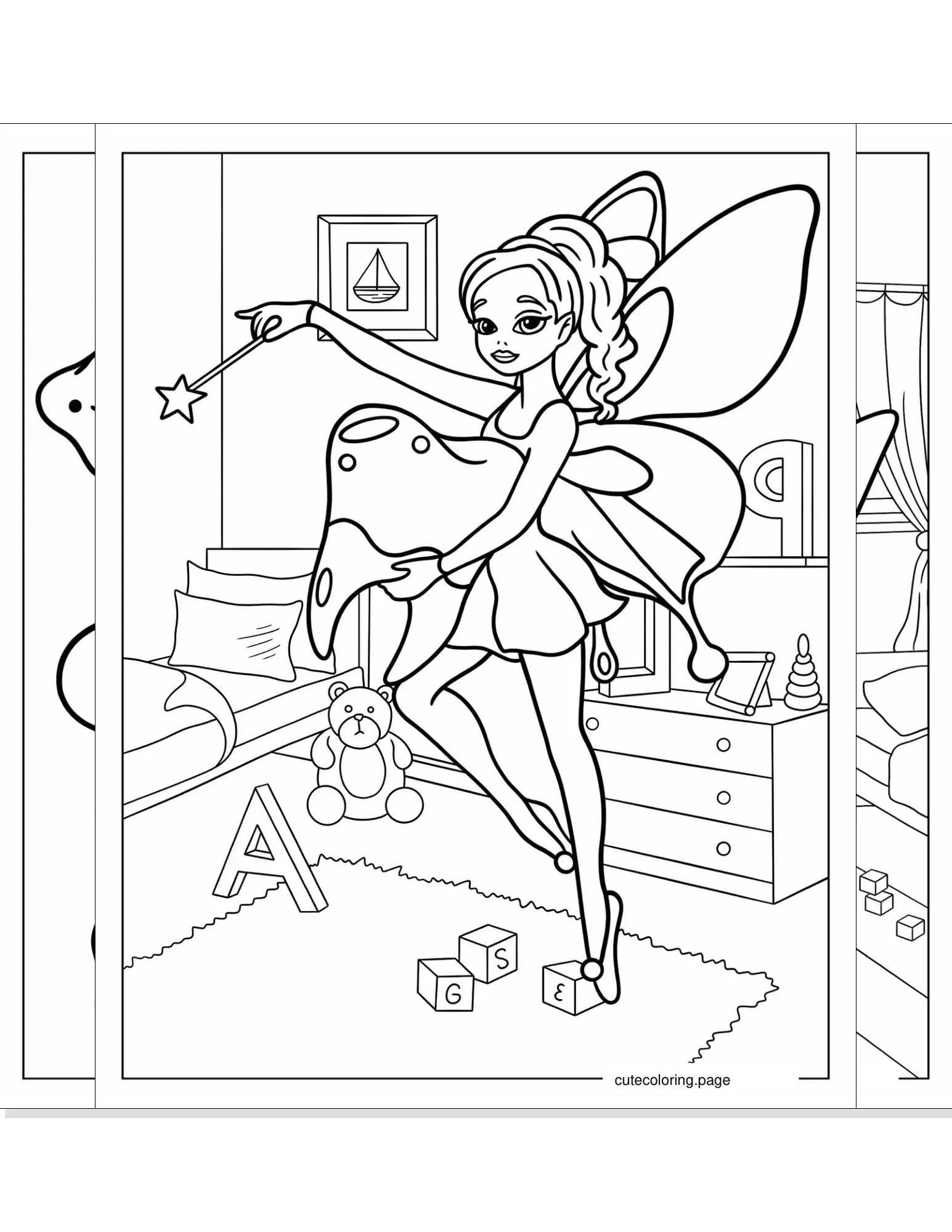 tooth fairy coloring pages coloring page