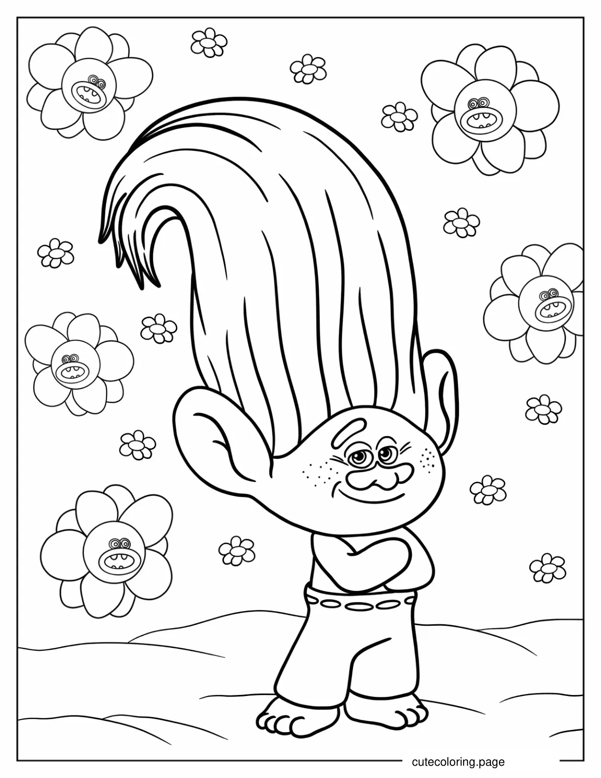 Easy Creek Troll Coloring Sheet coloring page