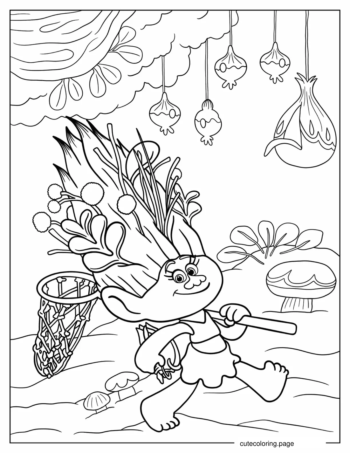 Happy Karma Troll To Color In coloring page