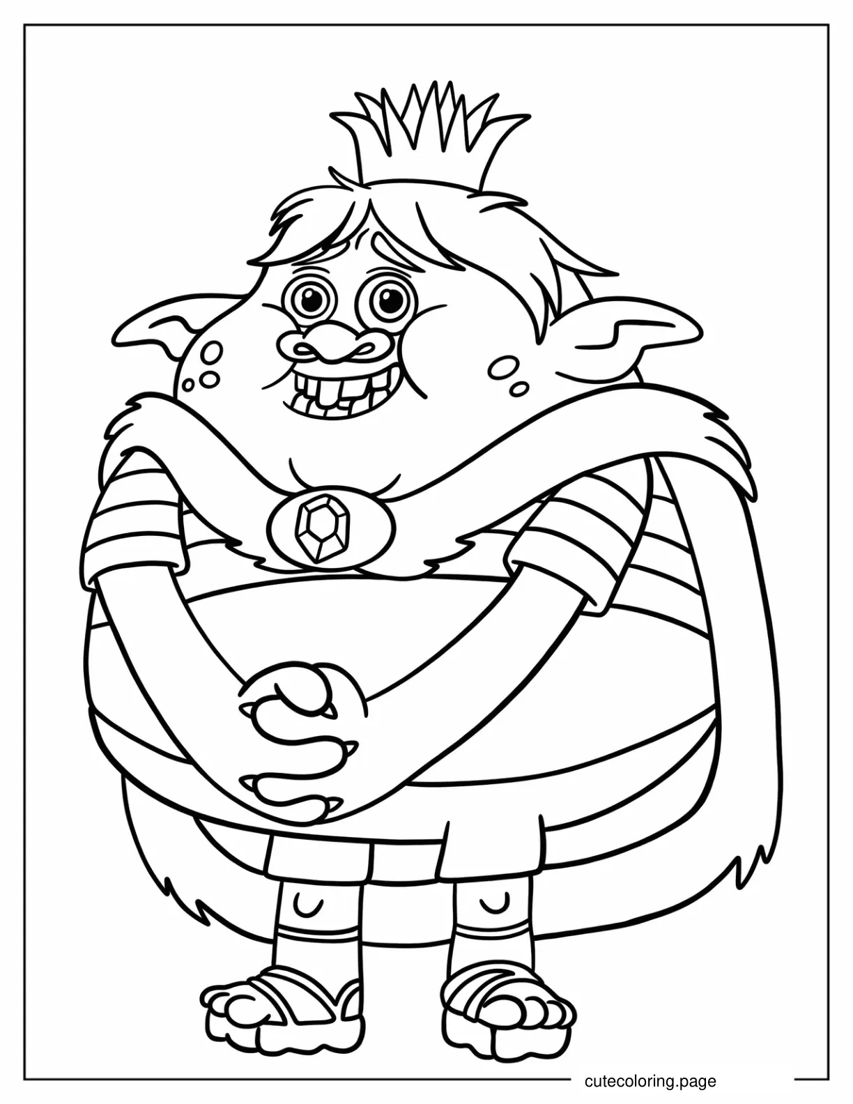 Prince Gristle Troll coloring page