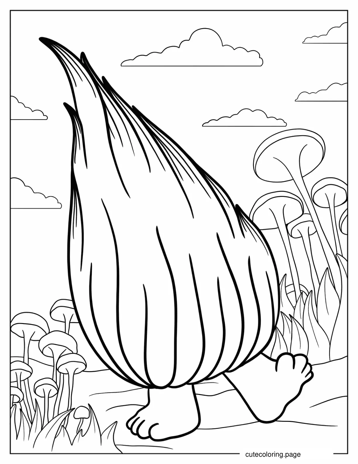 Simple Fuzzbert Coloring Sheet coloring page