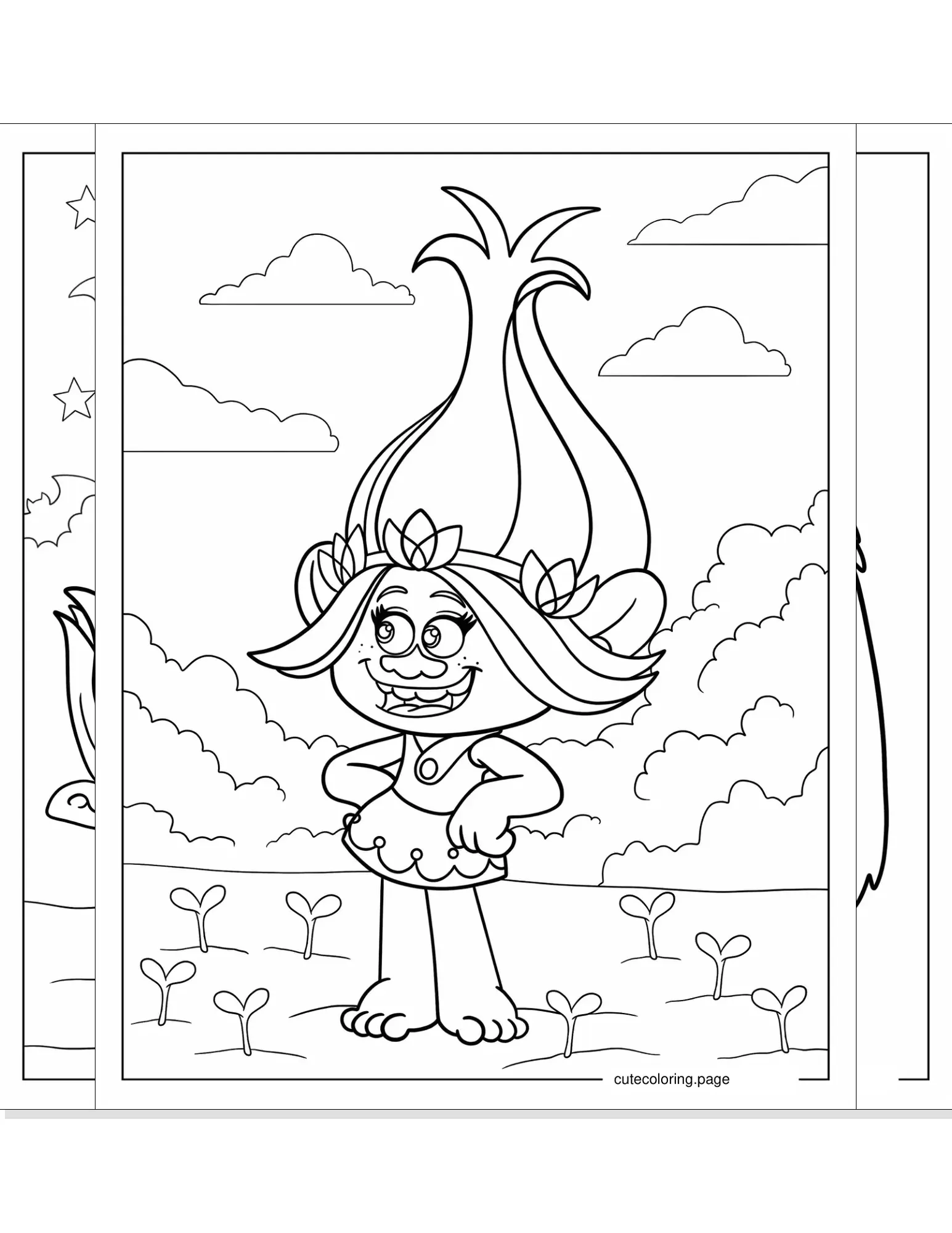 trolls coloring pages coloring page