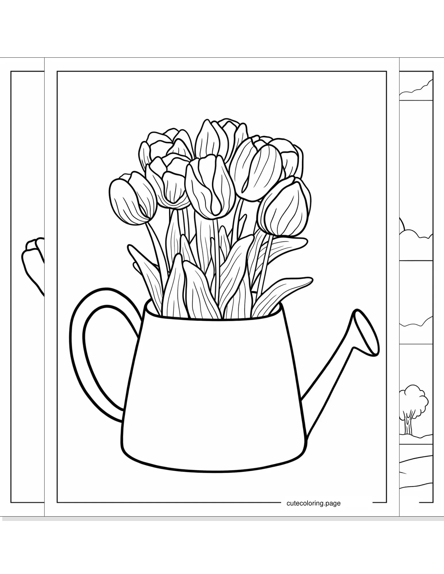 tulip coloring pages coloring page