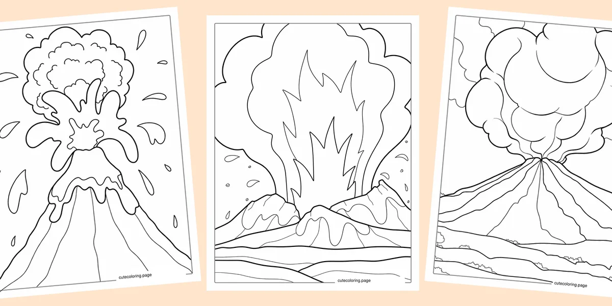 volcano-coloring-pages