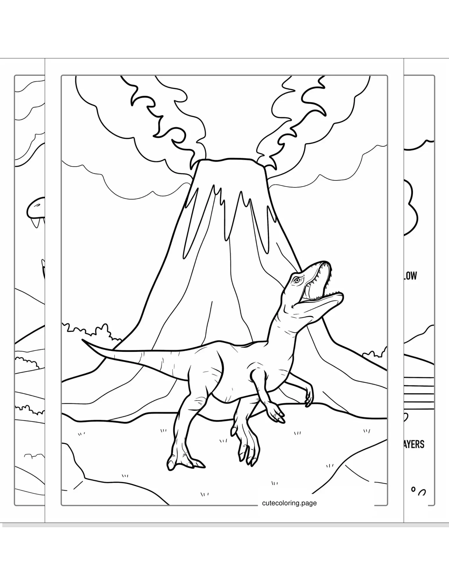 volcano coloring pages coloring page