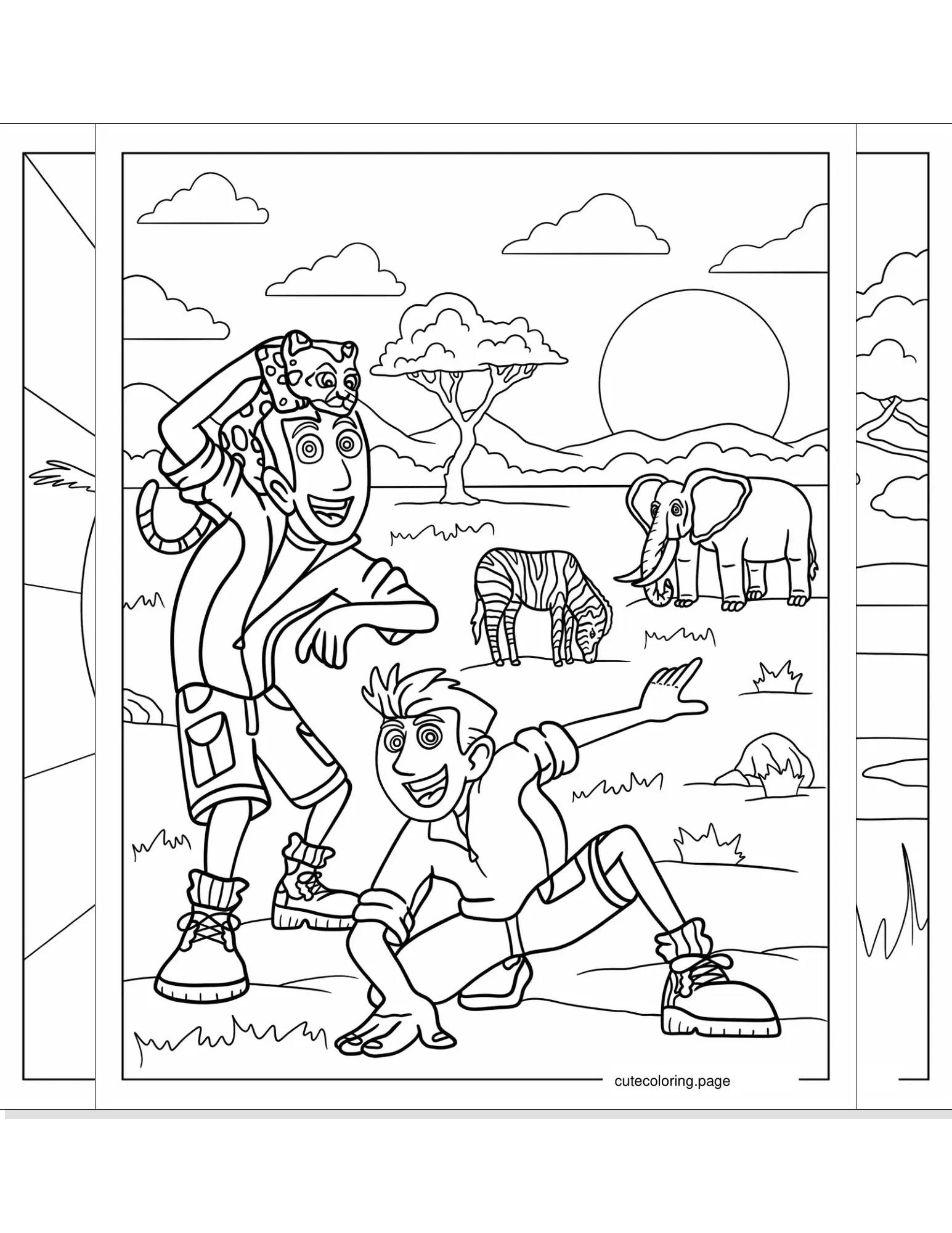 wild kratts coloring pages coloring page