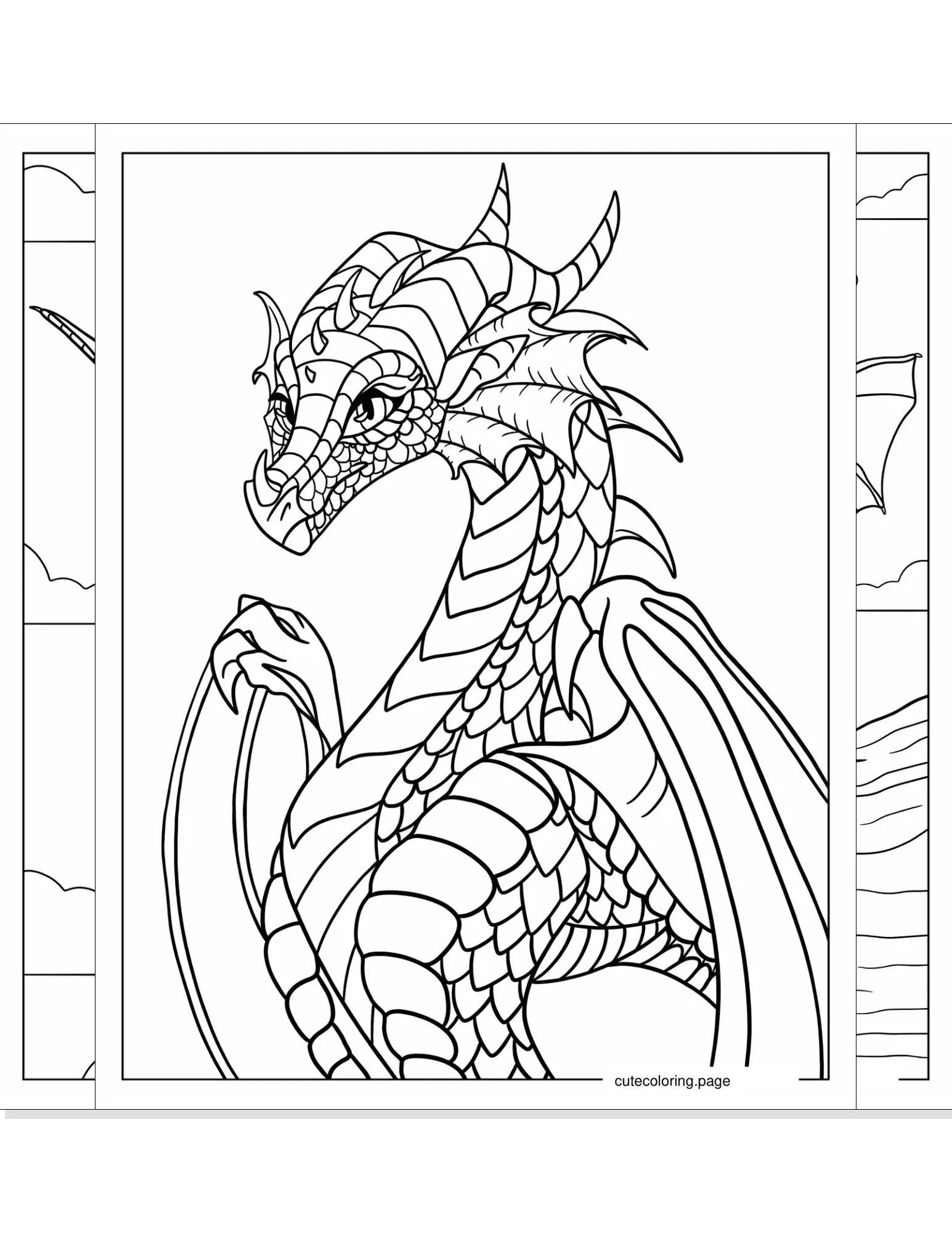 wings of fire coloring pages coloring page