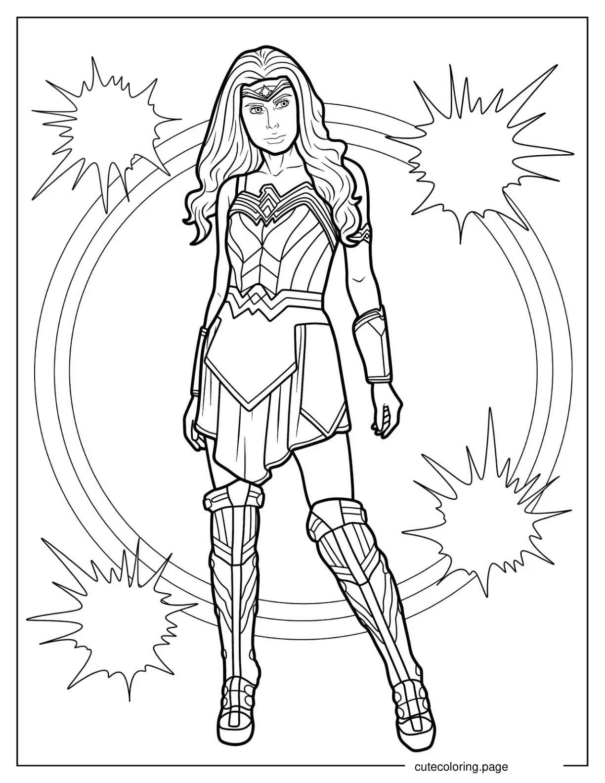 Coloring Sheet Of Wonder Woman coloring page