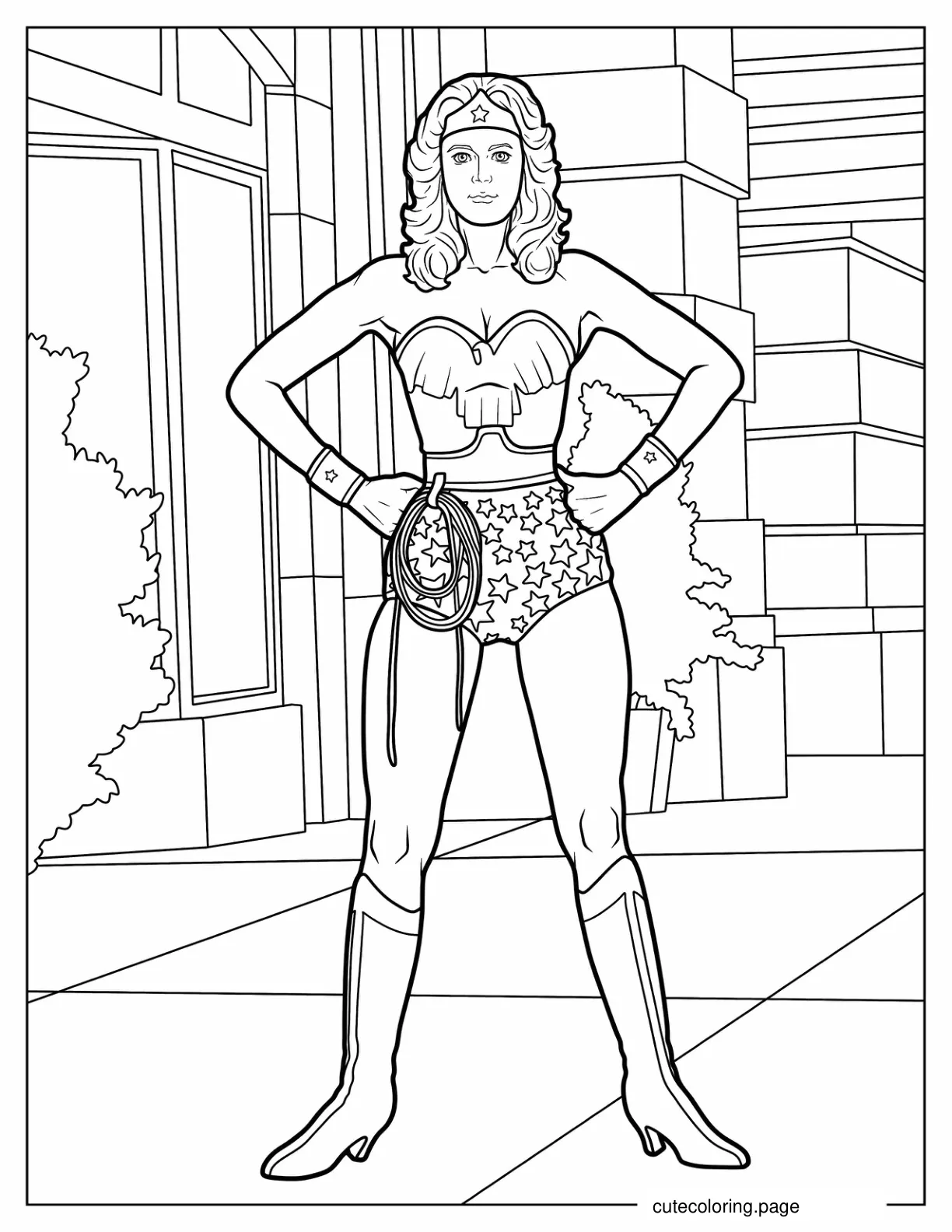 Lynda Carter As Wonder Woman coloring page