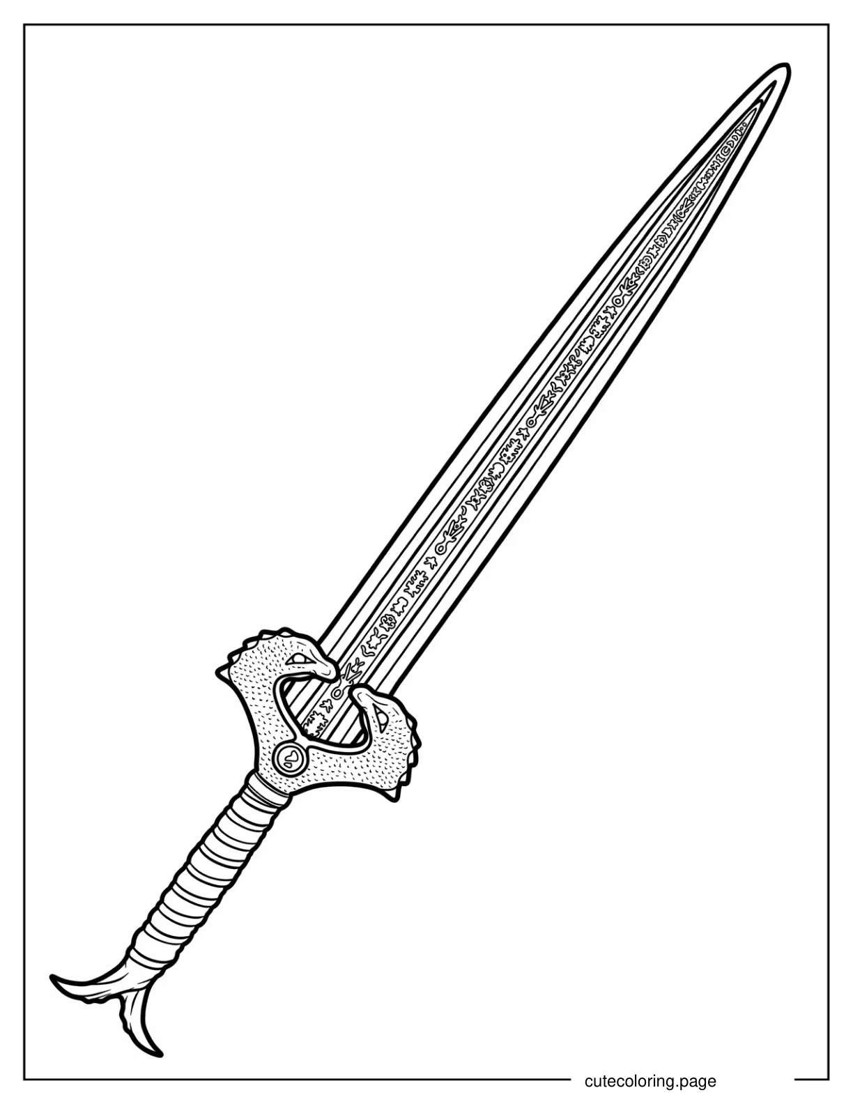 Wonder Womans Sword of Athena To Color coloring page