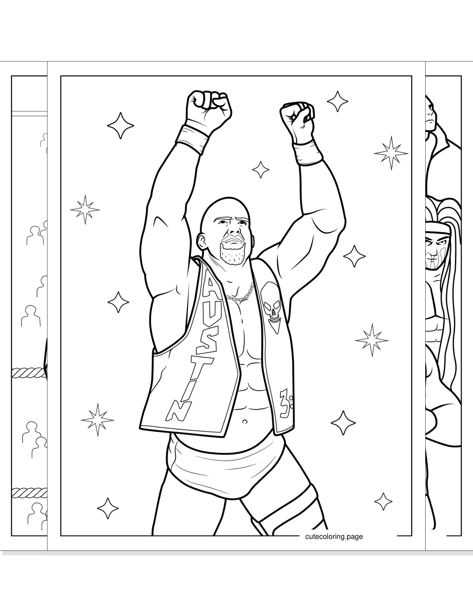 wwe coloring pages coloring page