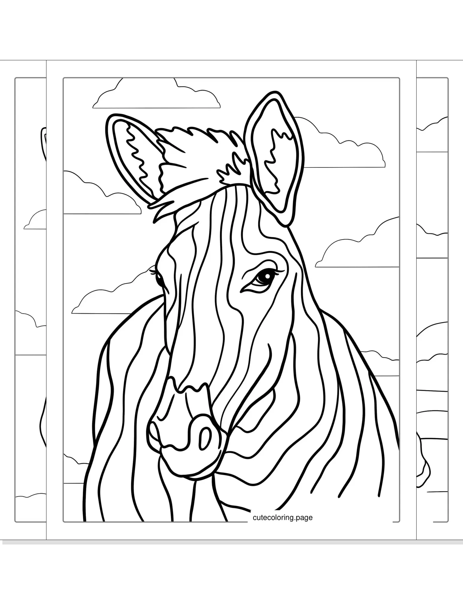 zebra coloring pages coloring page